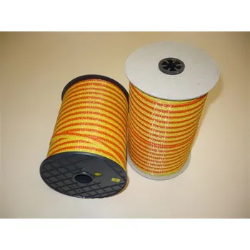 Ohradník Páska žluto-oranžová, 4 vodiče, 1 cm/200 m