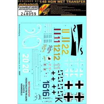 Plastikový model HGW 1/48 Focke Wulf A8/R2 Reichsverteidigung - Markingy