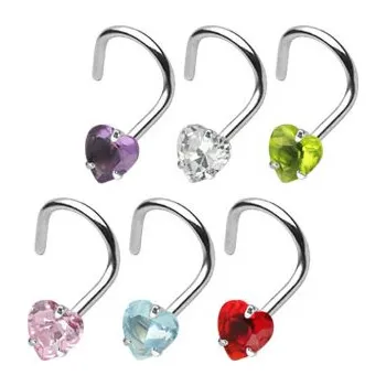 Piercing Steel Edge piercing nosu 08 Barva: Červená