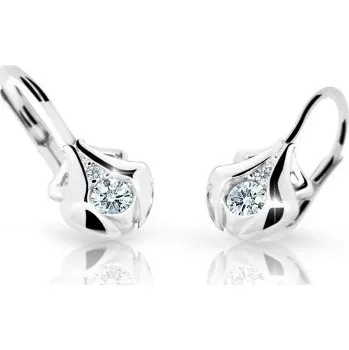 Náušnice Cutie Jewellery Zlaté dětské náušnice Cutie C2224B-White