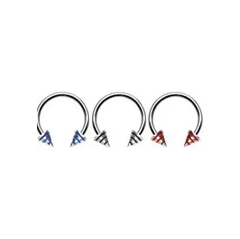 Piercing Steel Edge piercing podkova SEHBJHSB02 Barva: Modrá