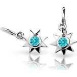 Cutie Jewellery Zlaté dětské náušnice Cutie C1995B Hvězdičky Mint Green