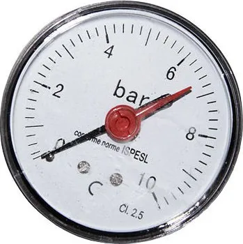 Příslušenství ke kotli DNK Tlakoměr 60 mm, zadní připojení 1/4" 0-10bar