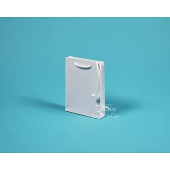 Dárková taška Papírové tašky DENISA 13x3,5x17,5 bílý ofset, Karton 1 taška