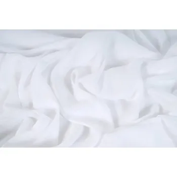 Šífon,chifon, bílá barva, látka, metráž šíře 150 cm - poloprůsvitný