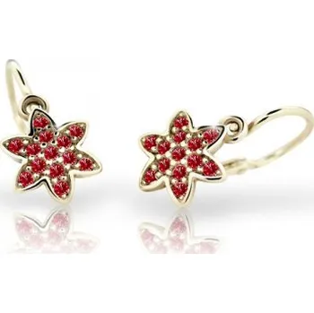 Náušnice Cutie Jewellery Dětské náušnice z bílého zlata Cutie C2206Z-Ruby Dark