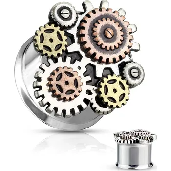Piercing Šperky4U Plug do ucha ozubená kola - PL01242-06
