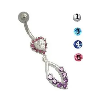 Piercing Steel Edge piercing pupíku 0321 Varianta: 4