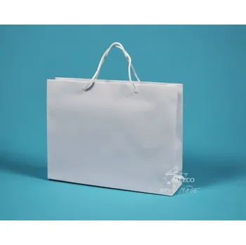 Dárková taška papírová taška RENATA 32x8x25 bílá, Karton 1 taška