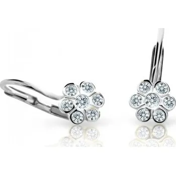 Náušnice Cutie Jewellery zlaté dětské naušnice C1737B-Kl-White