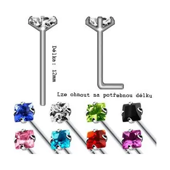 Piercing Steel Edge piercing v nose 12-21 Barva: Červená