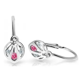 Náušnice Cutie Jewellery zlaté dětské naušnice C2265B-Ruby Dark
