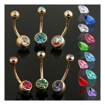 Piercing Steel Edge piercing do pupiku 004 Barva: Sv modrá