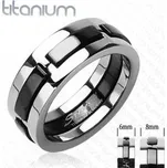 Steel Edge Titanové snubní prsteny Spikes SEHRTI3437 Velikost: 59