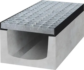 Odvodňovací žlab Gutta betonový žlab A15 s pozinkovanou mříží 500 x 300 x 400 mm
