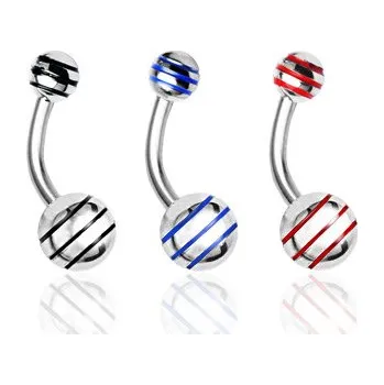 Piercing Steel Edge piercing v pupíku SEHNSB Barva: Červená