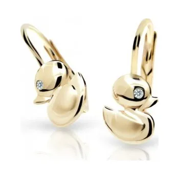 Náušnice Cutie Jewellery zlaté dětské naušnice C1954Z-Kl-White