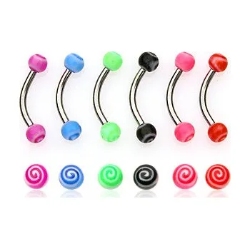 Piercing Steel Edge piercing obočí SECAQ Barva: Modrá