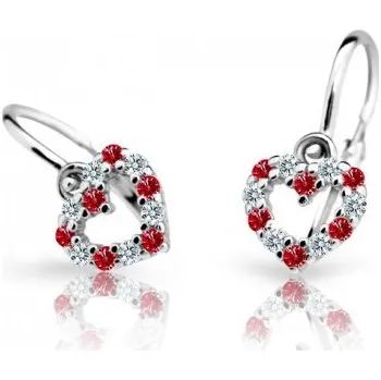 Náušnice Cutie Jewellery zlaté dětské naušnice C2157B-Ruby Dark
