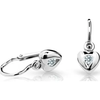 Náušnice Cutie Jewellery zlaté dětské naušnice C1556B-White