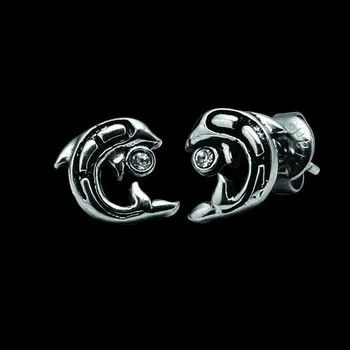 Náušnice Steel Edge Náušnice pecky delfíni 112-CR