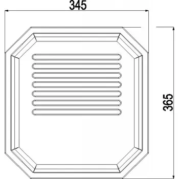 Náhradní díl pro HAAS+SOHN - BERGAMO vým.- Rošt Bergamo 25x345x365 / antracit