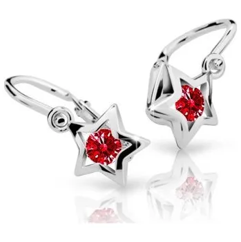 Náušnice Cutie Jewellery zlaté dětské naušnice C1942B-Ruby Dark