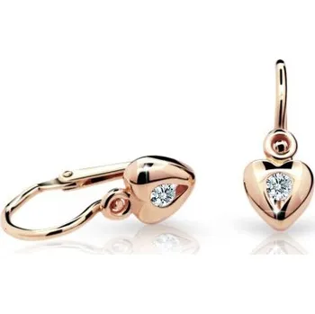 Náušnice Cutie Jewellery zlaté dětské naušnice C1556R-White