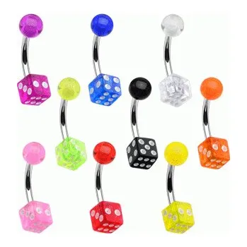 Piercing Steel Edge piercing v pupíku NA09 Barva: Růžová