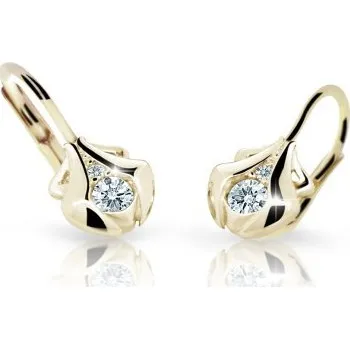 Náušnice Cutie Jewellery Zlaté dětské náušnice Cutie C2224Z-White