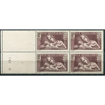 Poštovní známka Post France (1937) MiNr. 361 ** - 4 bl + K - Francie - Společnost pro zdravotní péči