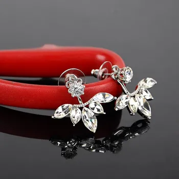 Náušnice Načančaná.cz Náušnice Lístky - 2 barvy Barva: Stříbrná