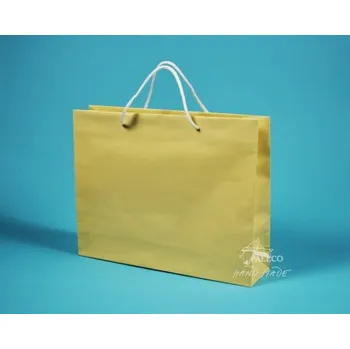 Dárková taška papírová taška PAVLÍNA 38x10x30 krémová, Karton 1 taška