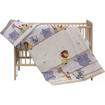 Povlečení Scarlett ZOO béžové 2-dílné 90 x 120, 40 x 60 cm zipový uzávěr