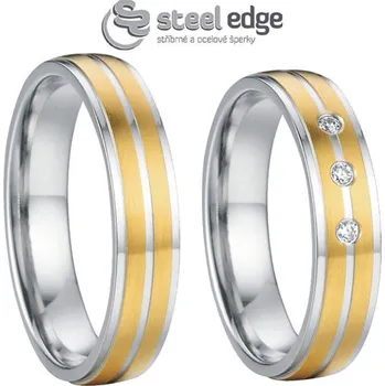 Prsten Steel Wedding Snubní prsteny chirurgická ocel SPPL012 Velikost: 62