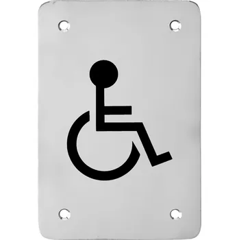 Informační tabulka Piktogram Postižení HR nerez (Piktogram Invalidé HR nerez)