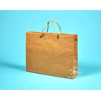 Nákupní taška papírová taška RENATA 32x8x25 hnědý recyklovaný, Karton 1 karton (150 ks)