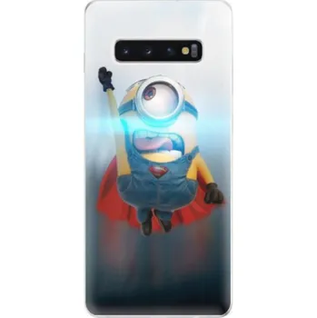 Pouzdro na mobilní telefon Odolné silikonové pouzdro iSaprio - Mimons Superman 02 - Samsung Galaxy S10+