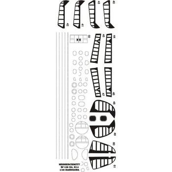 Plastikový model HGW 1/48 Bf 109G-2/4/6/14 - Nýtovací sada