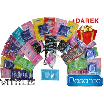 Kondom Luxusní Letní Maxi Pasante a Vitalis Premium balíček 65ks
