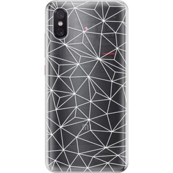 Pouzdro na mobilní telefon Odolné silikonové pouzdro iSaprio - Abstract Triangles 03 - white - Xiaomi Mi 8 Pro