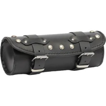 Zavazadlo na motocykl Kožená rolka na motorku VINTAGE s cvočky