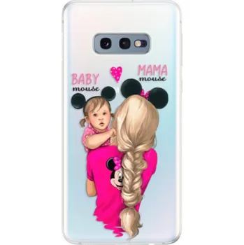 Pouzdro na mobilní telefon Odolné silikonové pouzdro iSaprio - Mama Mouse Blond and Girl - Samsung Galaxy S10e