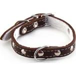 BAFPET Obojek kožený tmavě hnědý s…