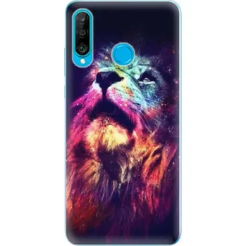 Pouzdro na mobilní telefon Odolné silikonové pouzdro iSaprio - Lion in Colors - Huawei P30 Lite