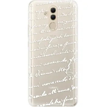 Pouzdro na mobilní telefon Silikonové pouzdro iSaprio - Handwriting 01 - white - Huawei Mate 20 Lite