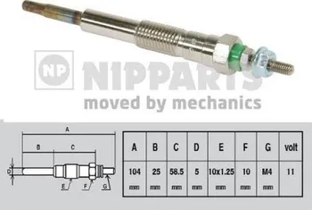 Zapalovací a žhavicí svíčka Nipparts J5712013