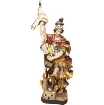 Vánoce Ornatis Svatý Florian Provedení: Malovaná, Velikost stojících figur dospělých postav: 10 cm Dřevěná vyřezávaná socha Svatý Florián