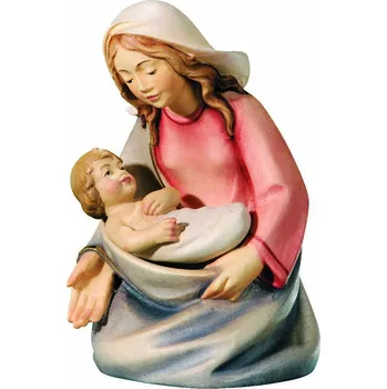 Vánoce Ornatis Panna Marie Provedení: Přírodní bez malování, Velikost stojících figur dospělých postav: 10 cm Dřevěná vyřezávaná socha Pany Marie