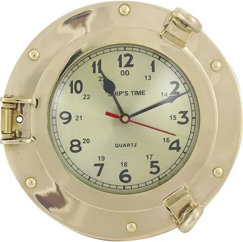 Hodiny SEA CLUB Hodiny ve tvaru lodního okna 23 cm 9222